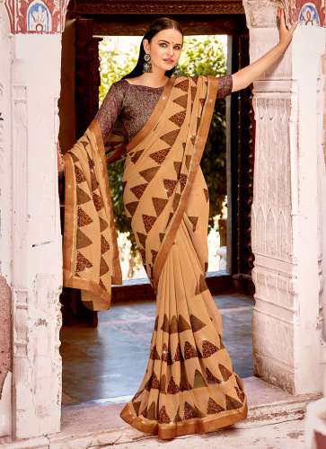 Kajal Catalog Georgette Printed Daily Wear Saree By Kalista Fashion  by Kalista Fashions