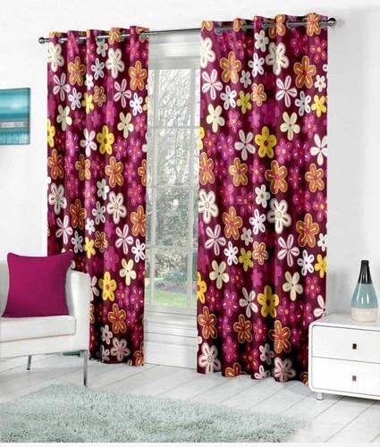 Flower printed Curtain by Jagdamba Furnishing