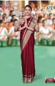 Women crepe silk Uniform Saree  thumb 3
