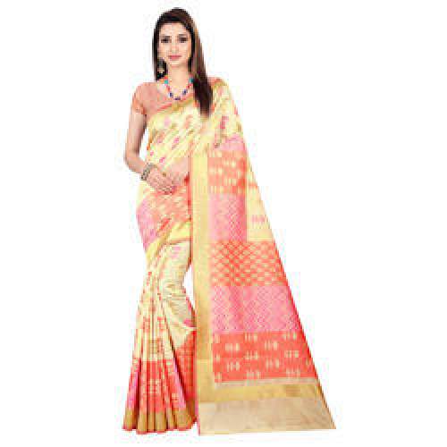 Jari Pitch Pink Jacquard Sarees by Heemy Digital Printing Private Limited