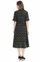 Black Coloured Ikat jacket Patterned Dress thumb 1
