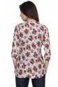 Floral Offwhite Rayon kurti top thumb 1