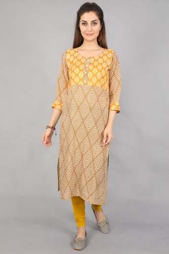 Neels Printed Rayon Casual Kurta by Neels Creative Creation