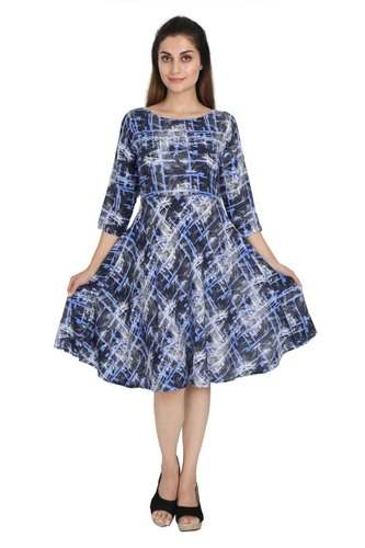 Neels Printed Rayon Dress