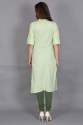 Neels Solid Pista Green Full Placket Kurta thumb 1