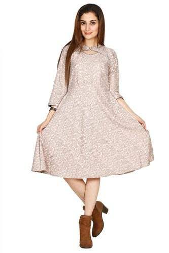 Printed Peach Frock 