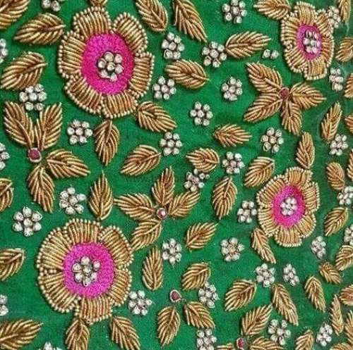 Beautiful Hand Beaded Embroidered Fabric  by Purnima Exports