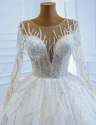Elegant Net White Christian Wedding Ball Gown  thumb 1