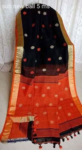 Pure Cotton Hand weaving Linen Saree by Shubho Laxmi Garments