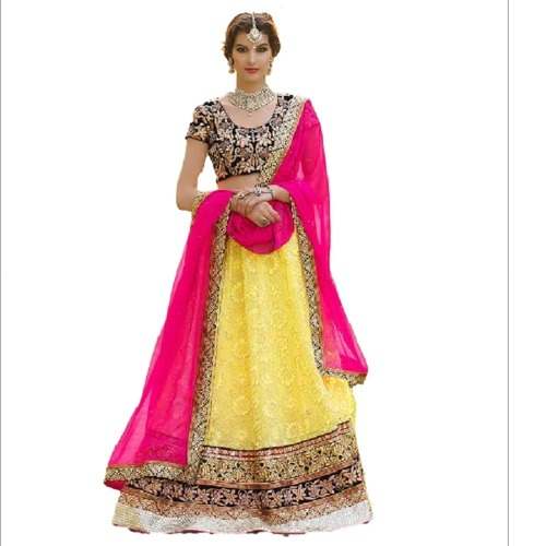 Designer Embroidered Silk Lehenga  by Tahera