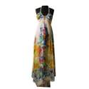 Designer Printed Evening Maxi Gown 