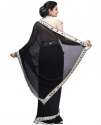 Black color plain fancy Designer Saree thumb 1