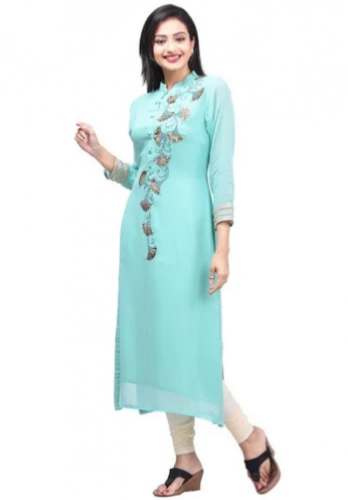 Blue color Fancy Designer Georgette suit