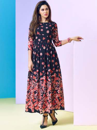 printed maxi kurti
