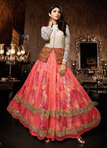 printed net indo western