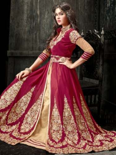velvet anarkali suit