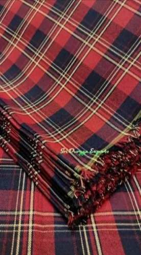 100-150 GSM Pure Cotton Checked Shirt Fabric  by Sri Durgga Exports