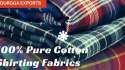 100-150 GSM Pure Cotton Checked Shirt Fabric  thumb 2