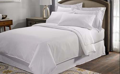 Plain White Hotel Bed Sheet  by LD Fibre