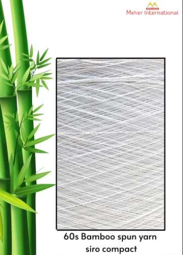 Raw white Bamboo spun yarn  by Meher International