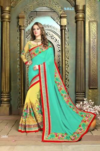 Fancy Embroidery Saree Bali - 2055