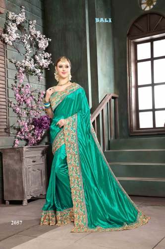 Paper silk Saree With Embroidery