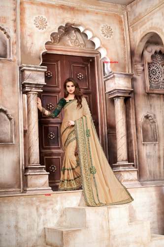 partywear designer catalog saree by Omanksh Fashion