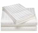 Satin Strip White Hospital Bed Sheet  thumb 1