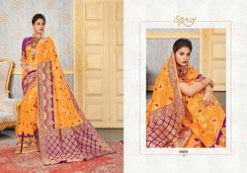 COTTON DESIGNER PARTY WEAR CHIT PALLU SAREE