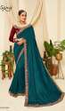 Fancy Designer Embroidered Silk Saree thumb 7
