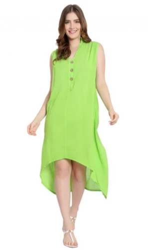 Plain Casual Wear Cotton Woman one piece Dress  by Fashion Emporium