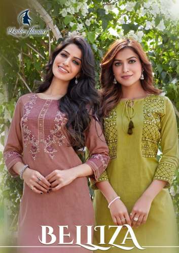  Ladies Flavour Belliza Catalog Kurti Pant Set