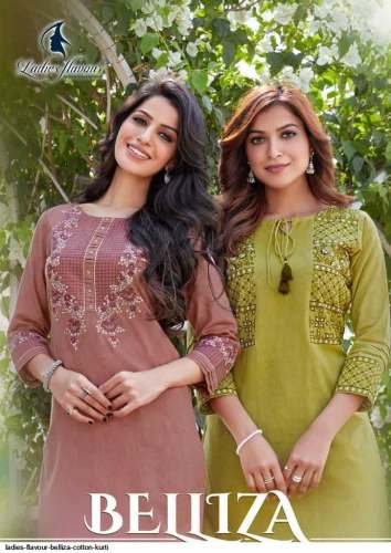 Ladies Flavour belliza Cotton Kurtis from Surat  by Ladies Flavour