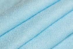 Plain Polyester Sky Blue Crepe Fabric