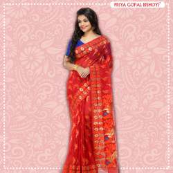 Jari Dhakai Jamdani Saree by Priya Gopal Bishoyi