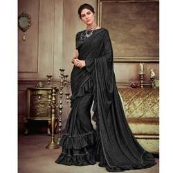 Designer Black color party wear saree