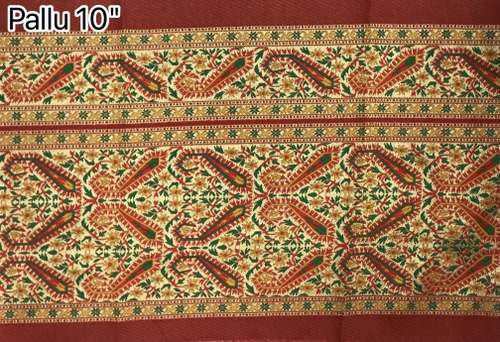 Banarasi Saree Lace Border And Pallu Fabric