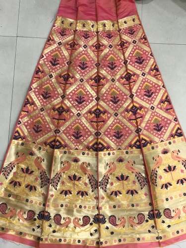 Tow Tone Banarasi Lehenga Kali Fabric 