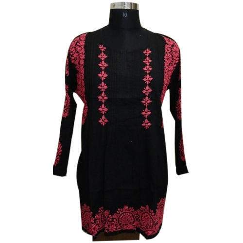 Chikan Khadi Kurti