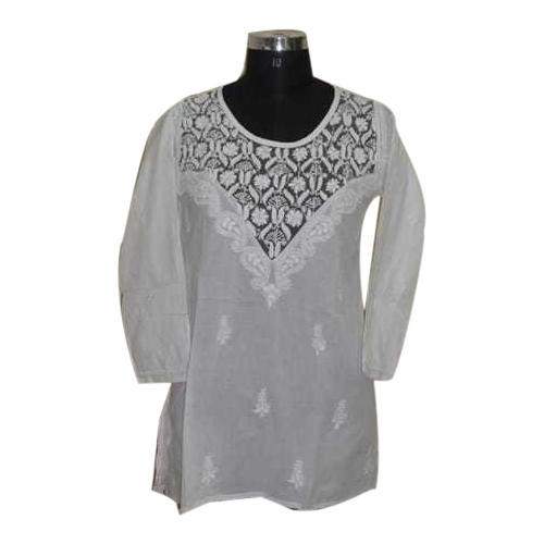 Cotton Hand Embroidered Casual Kurti