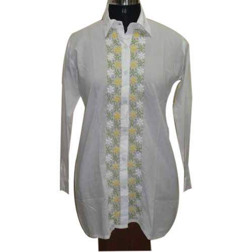 Ladies Cotton Cambric Shirt by Zeenat Arts