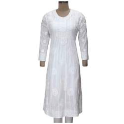 White Chikan Kurti