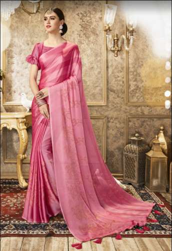 Triveni Designer Chiffon Printed Saree by Triveni Sarees Com