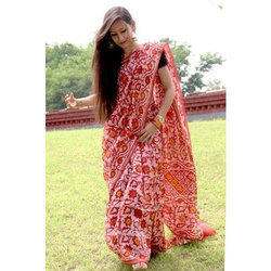 Batik Printed Cotton Saree