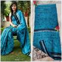 Ladies Cotton Pom Pom Saree thumb 1