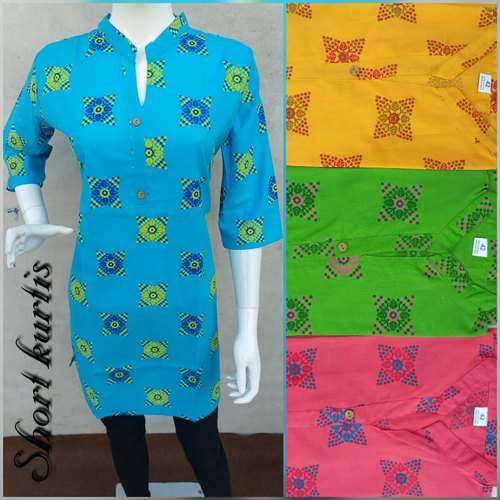 Ladies Casual Cotton Kurti by Jaipuri Bandhej