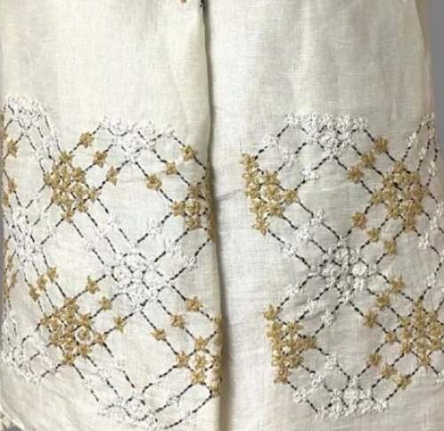 Linen Hand Embroidered Stoles by G I Overseas