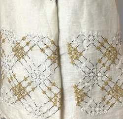 Linen Hand Embroidered Stoles