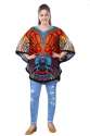 Black Color Digital Printed Poncho