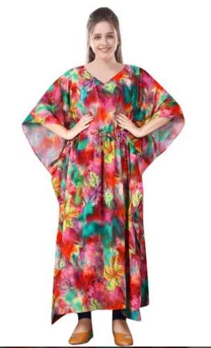 Ladies Multicolour Digital Printed Kaftan  by Vaibhav Fashion